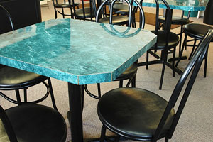 plastic laminate table top